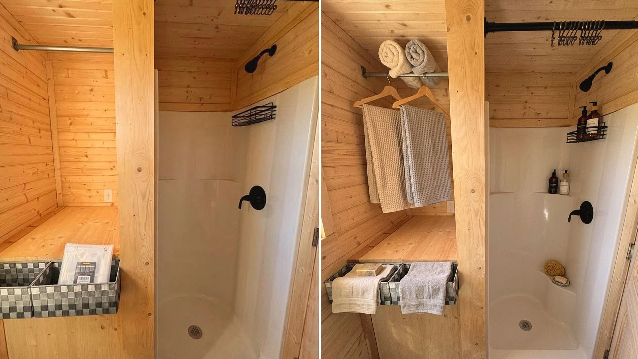 Meadow Cottage on Wheels-shower room