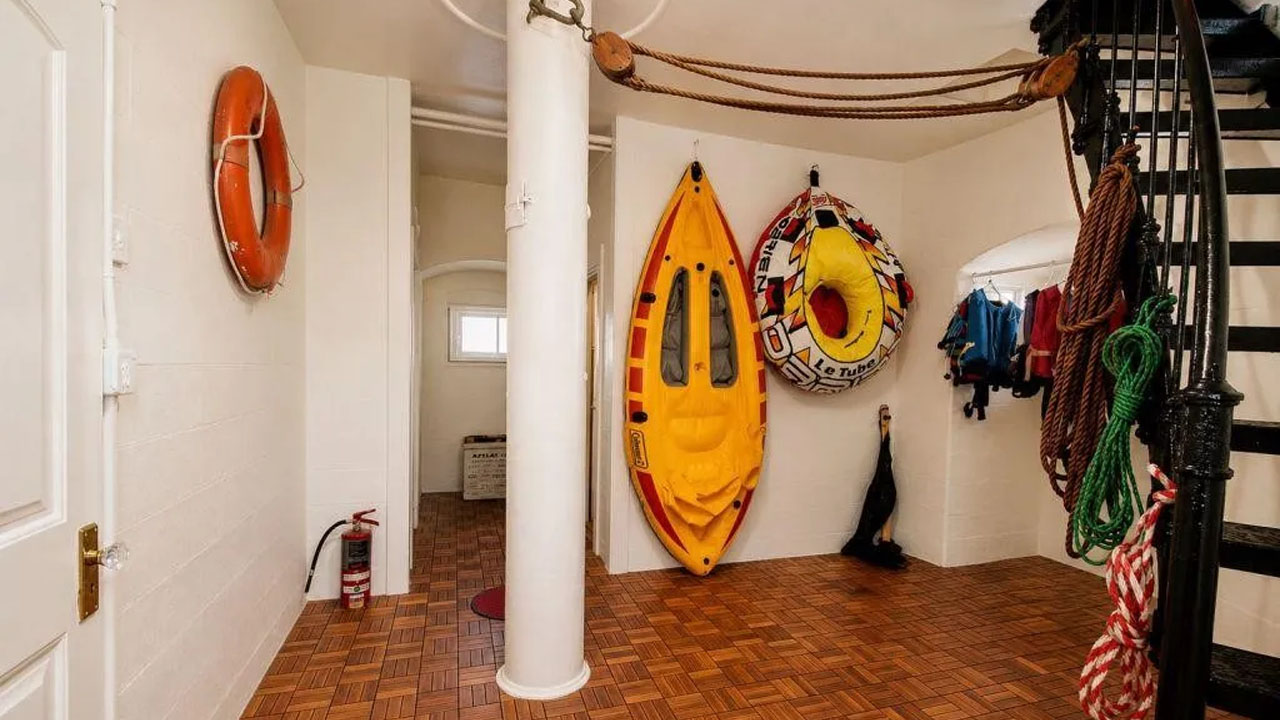 Middle Ground Lighthouse-utility room in lower level