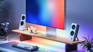 Nanoleaf Smart LED Monitor Stand With Built-in Screen-Mirroring RGB Lights