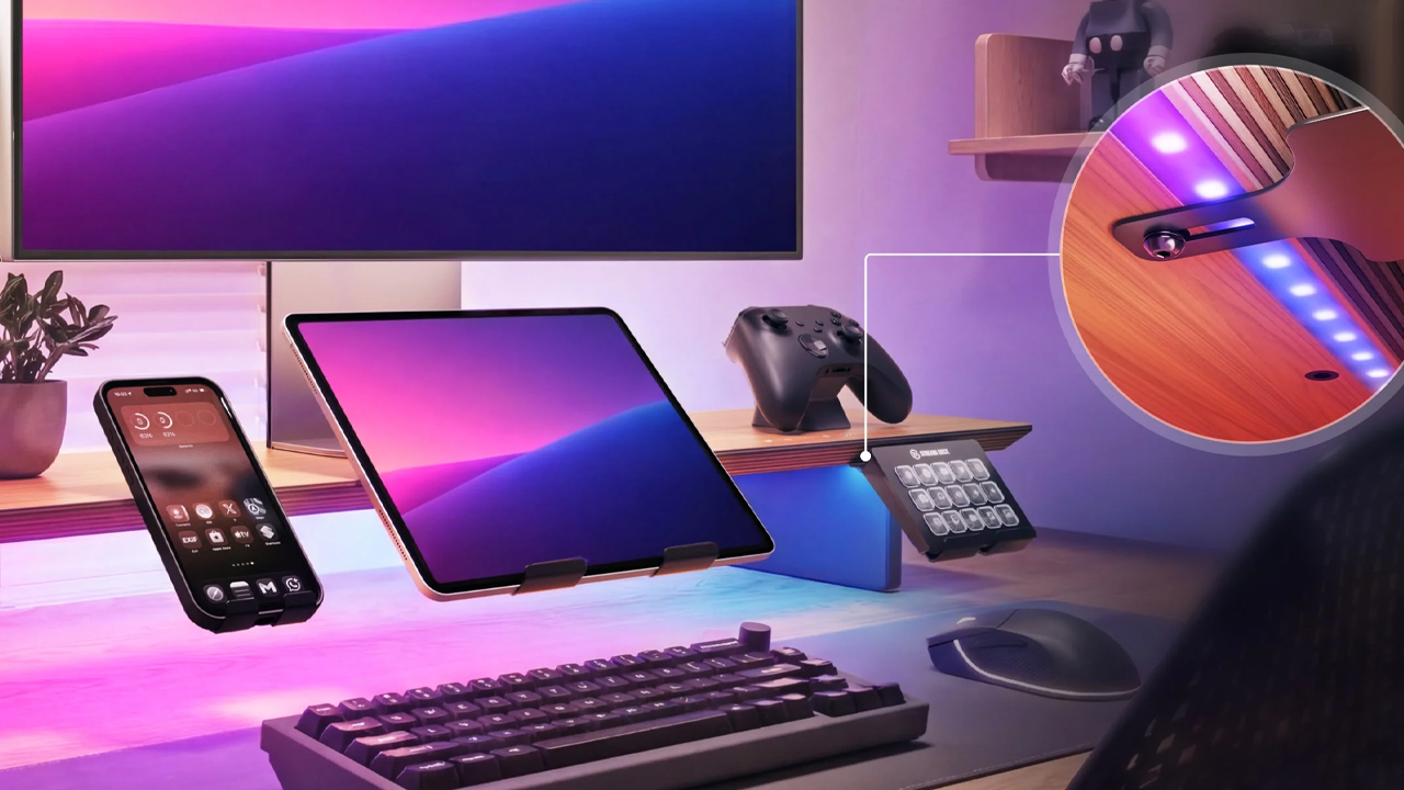 Nanoleaf Smart LED Monitor Stand With Built-in Screen-Mirroring RGB Lights