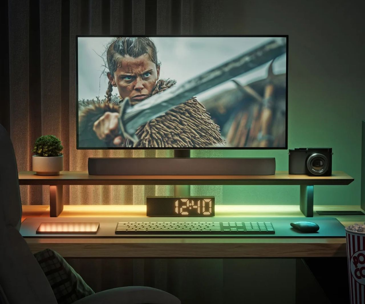 Nanoleaf Smart LED Monitor Stand With Built-in Screen-Mirroring RGB Lights