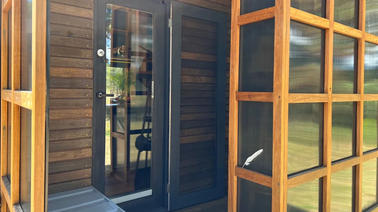 Off-grid sustainable tiny house-Modernized Japanese Shoji Screen Panel