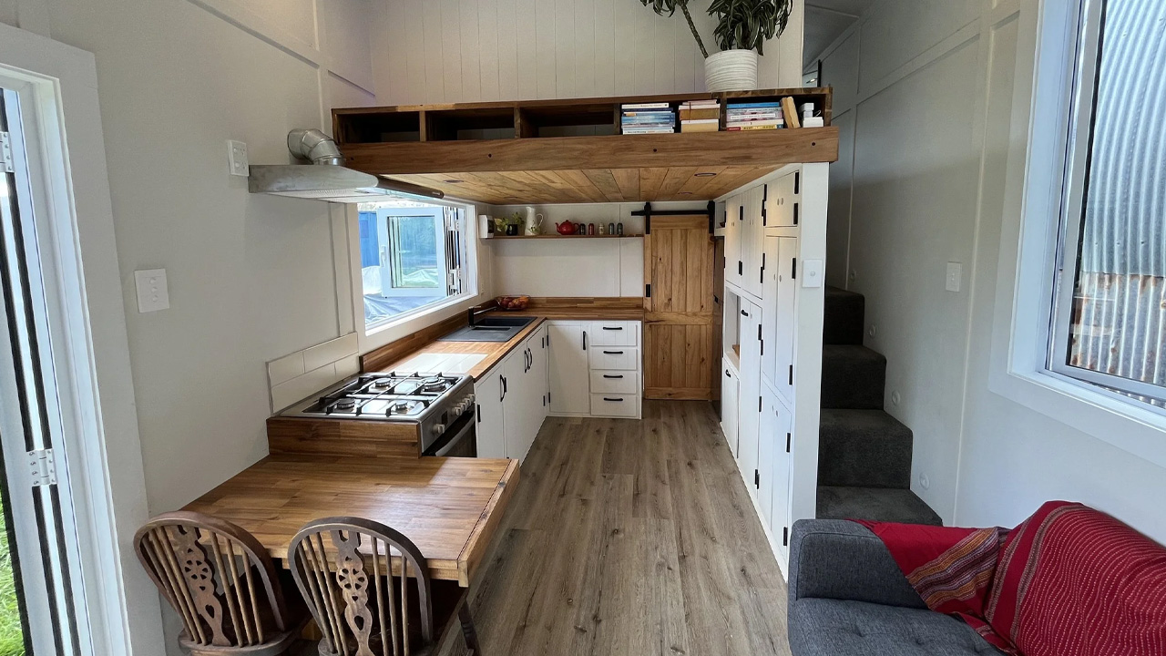 Old Man Pine Tiny House_Kitchen With Plentiful Storage