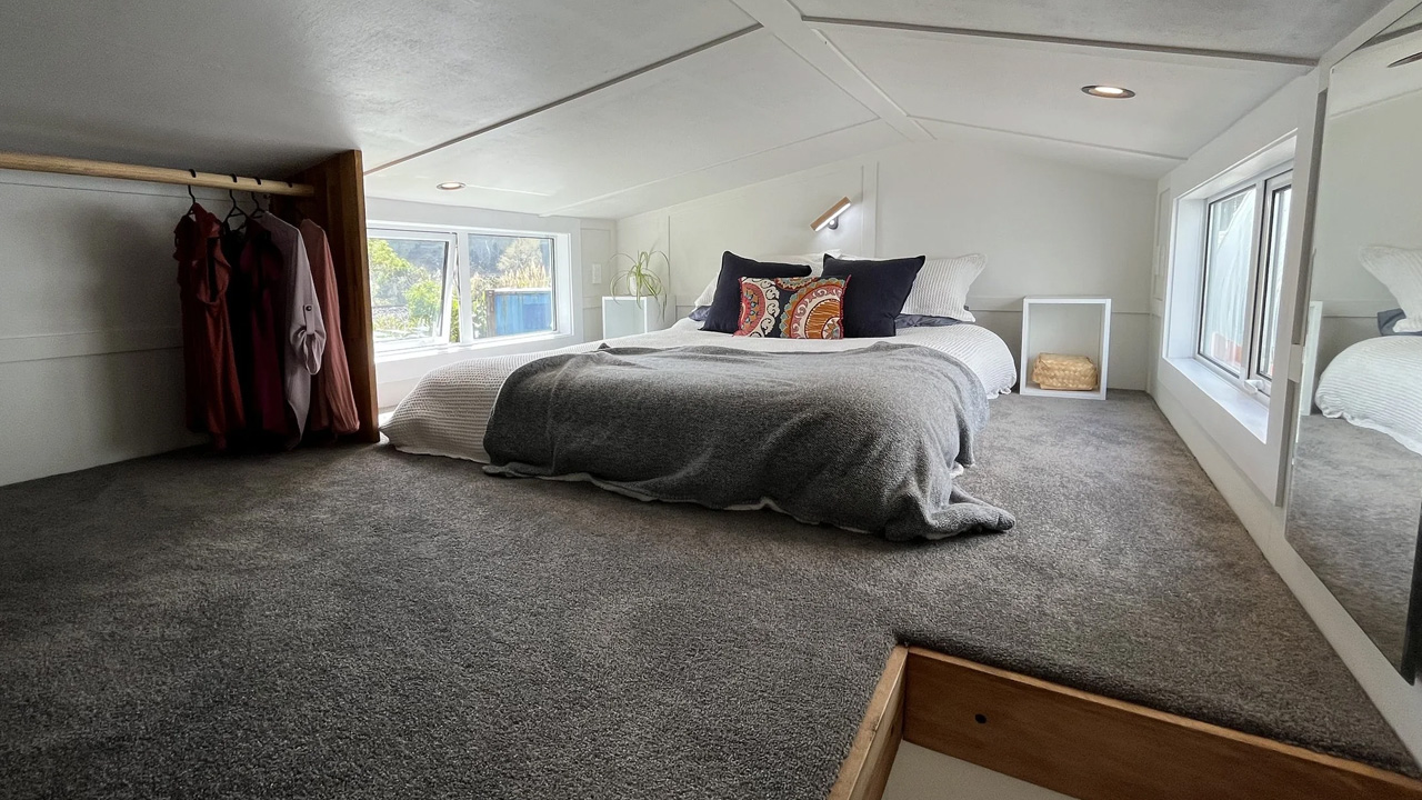 Old Man Pine Tiny House_Loft Master Bedroom With King-Size Mattress