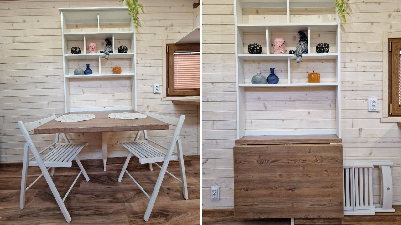 Rosa Tiny House-folding dining table