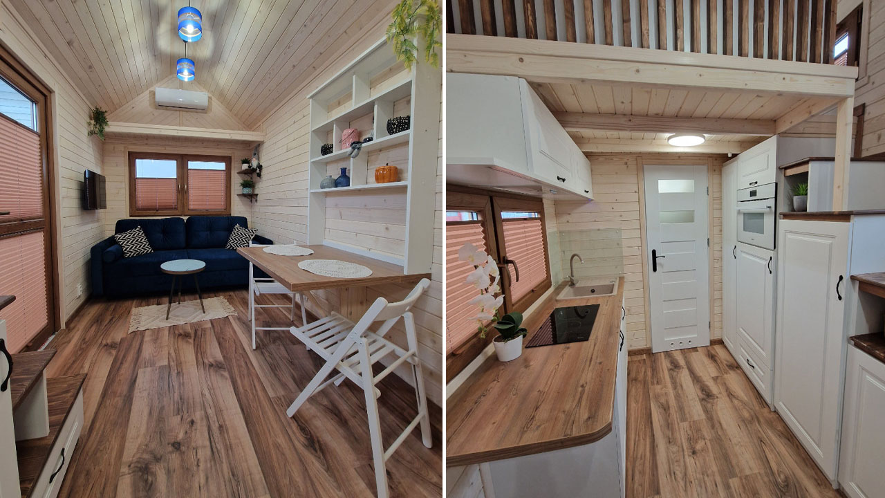 Rosa Tiny House-wood-wrapped interior