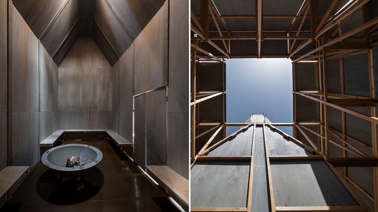 Round About Baths-steam bath below the chimney