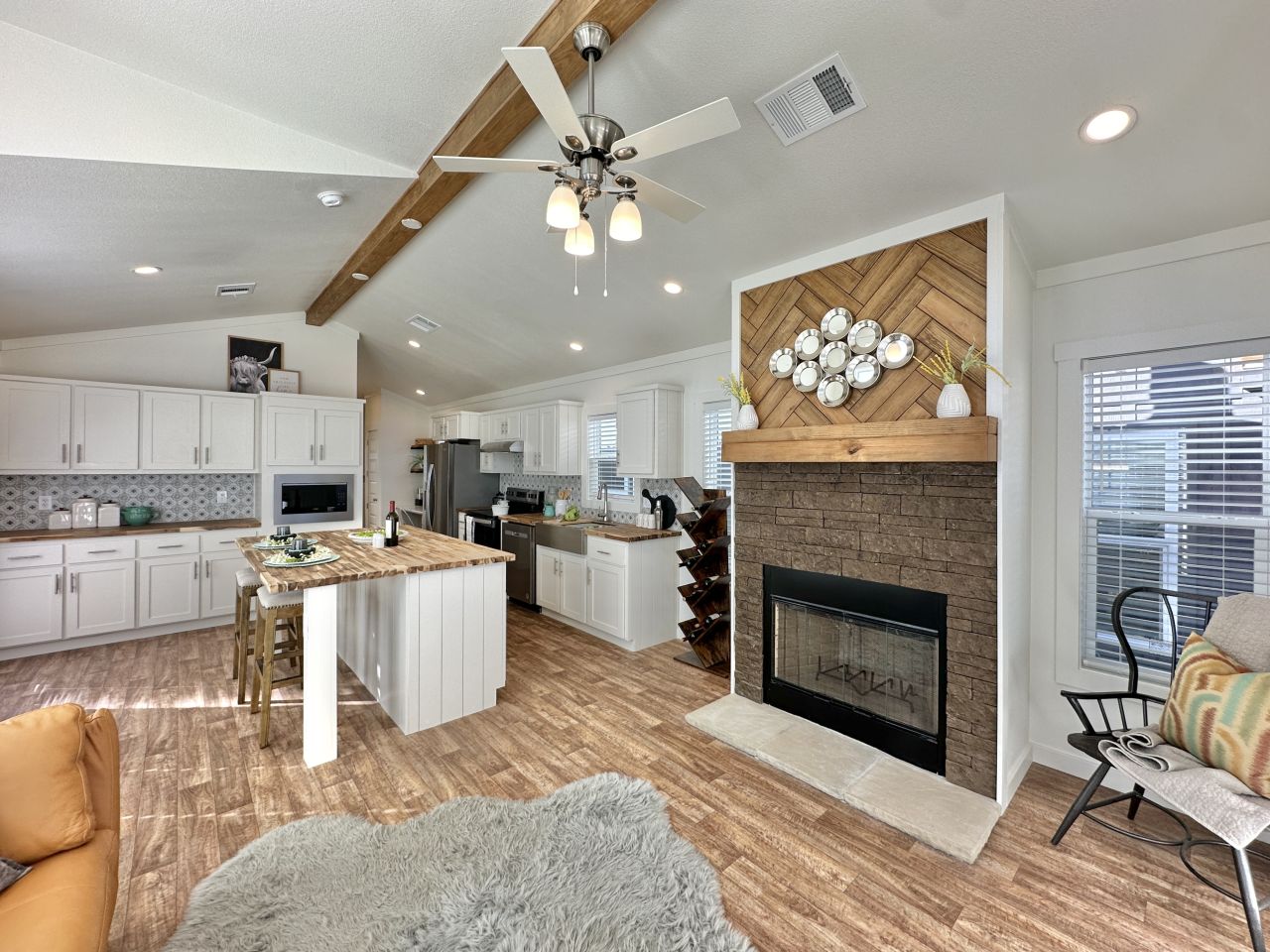 Sarasota tiny house Park Model living room