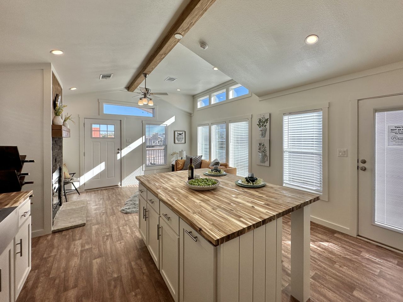 Sarasota tiny house Park Model interior kitchen island
