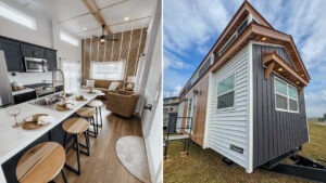 Sequoia Tiny House has Hidden Walk-In Pantry, Loft With Split Layout Sequoia TR-266L tiny house