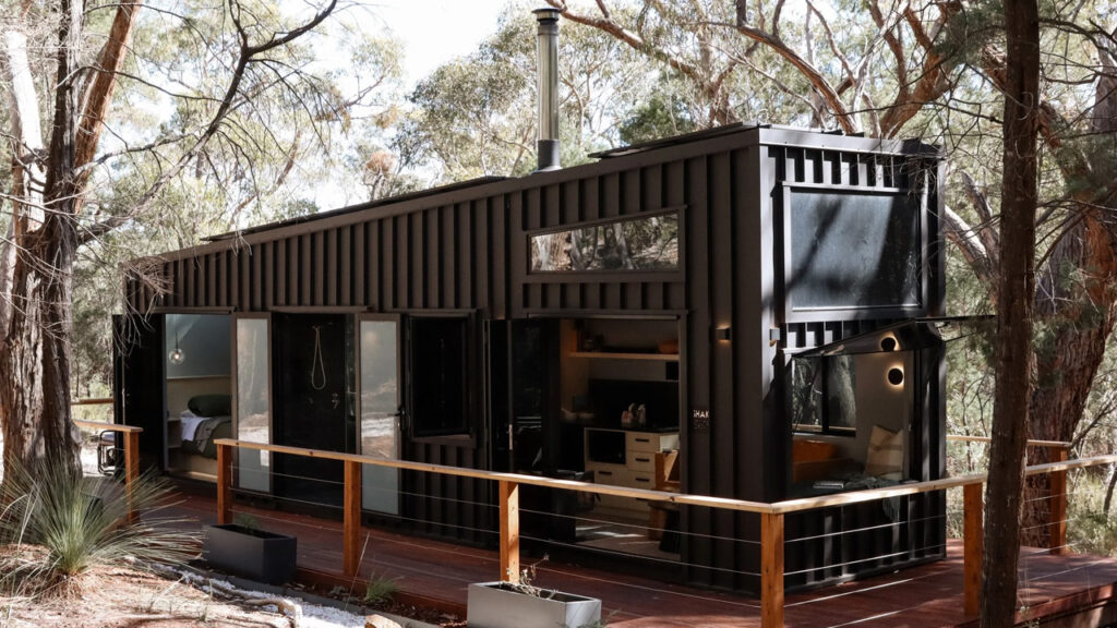 Off-Grid Shak Tiny House Offers Open-Air Double Shower and Wine-On-Tap Kitchen Shak Tiny House