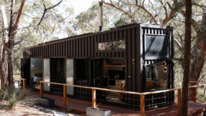 Off-Grid Shak Tiny House Offers Open-Air Double Shower and Wine-On-Tap Kitchen Shak Tiny House