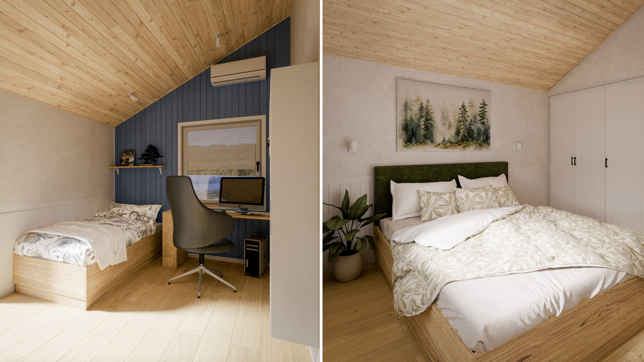 Evergreen XL Tiny House_Two Bedrooms