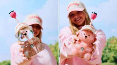 Starbucks Bearista Galss Cold Cup in Pink