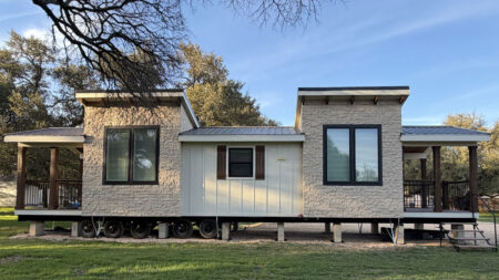 Starling Tiny House Flaunts Two-Porch Exterior With Stunning Interior Starling tiny house Park Model in USA exterior