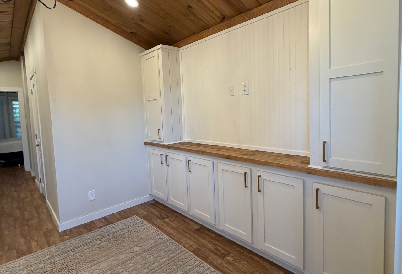 Storage inside Starling tiny house