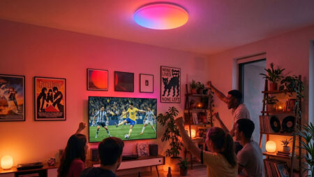 SwitchBot Launches Matter-Enabled RGBICWW Ceiling Light Priced at Just $49 SwitchBot Matter-Enabled RGBICWW Ceiling Light - with colored visual lighting effects