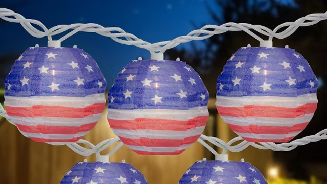 Northlight American Flag Paper Lantern lights