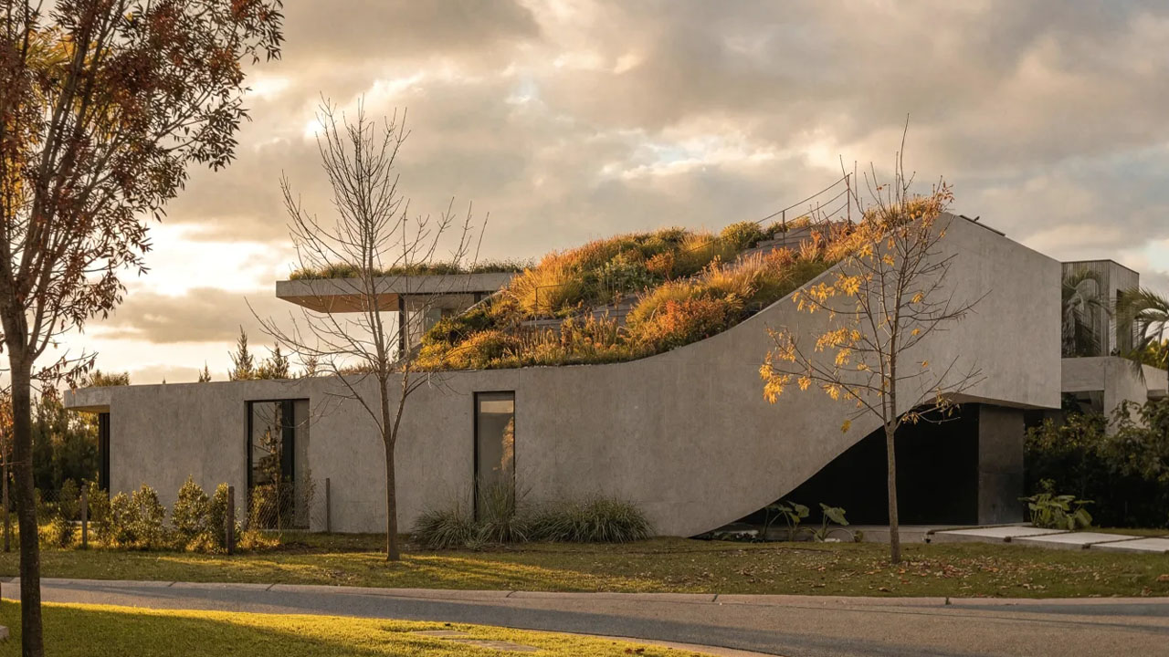 The GP House-fluid concrete facade