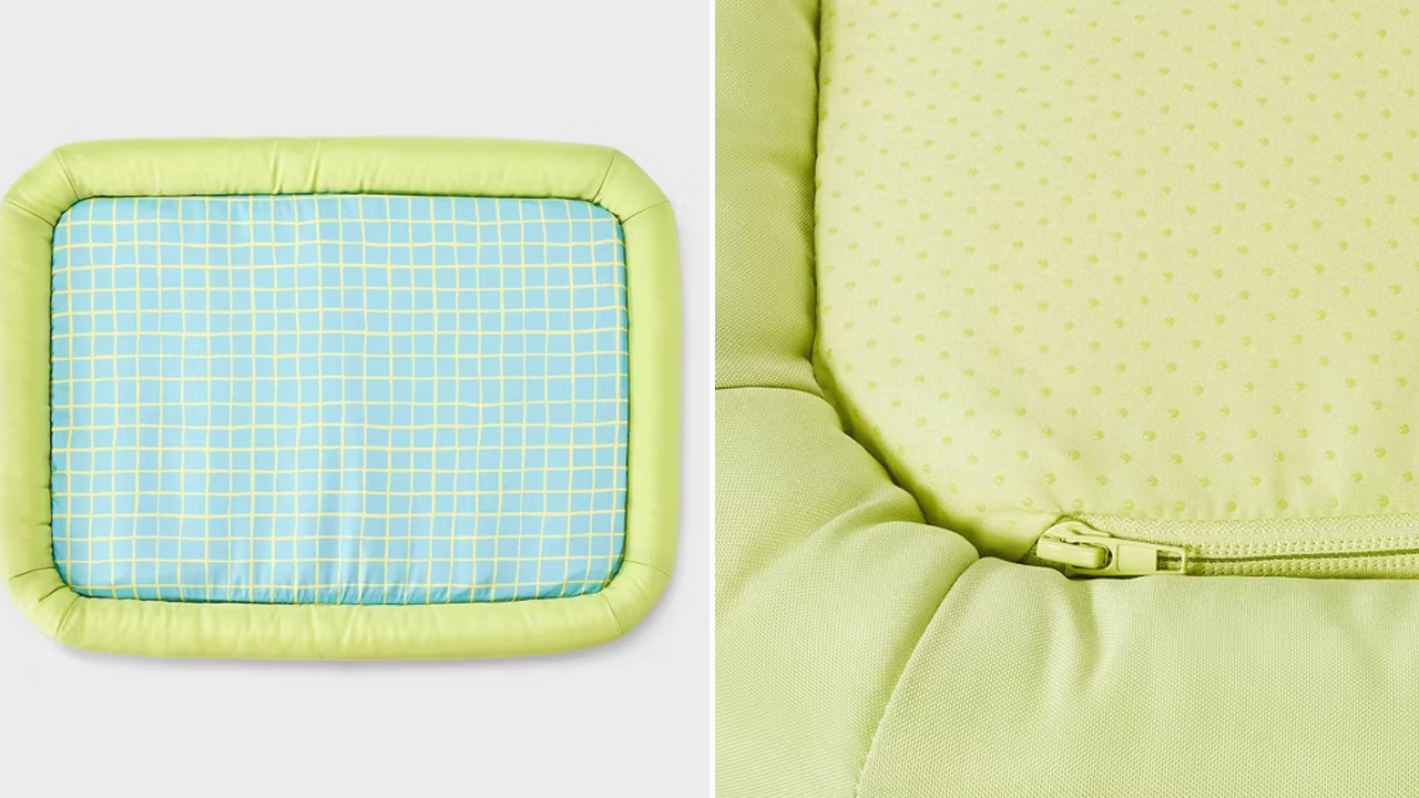 $26 Cooling Mat Dog Bed From Target_Comes With  Rubber Grips at the Bottom 