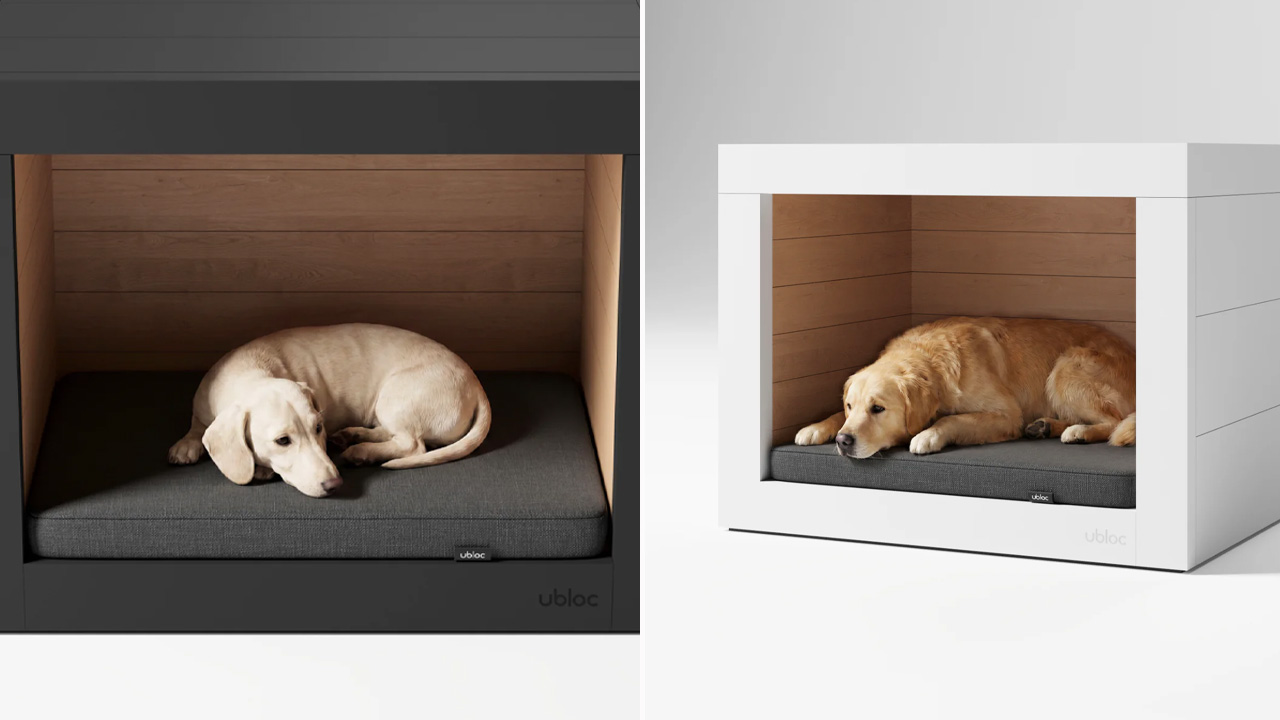Ubloc dog shelter for outdoor use