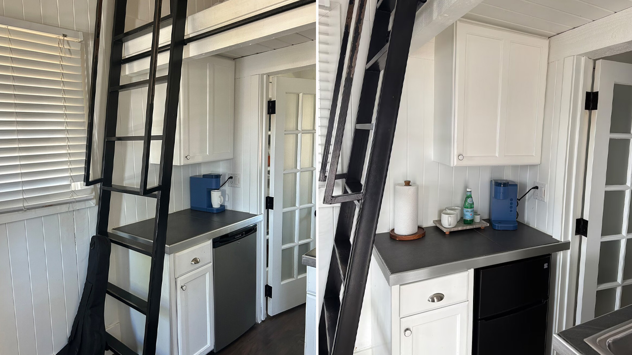 Charming Tiny House_Ladder to Access Loft Bedroom 