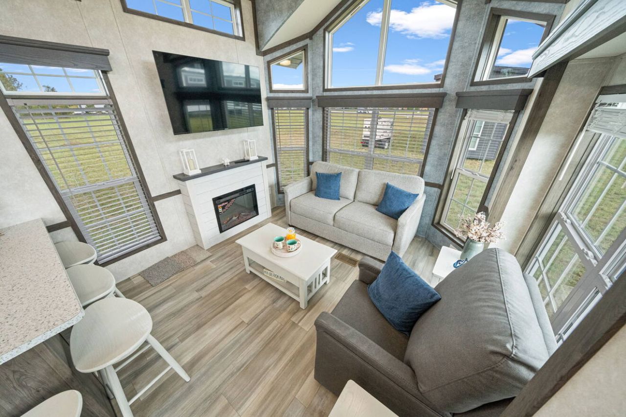 Timber Creek tiny house on wheels living room