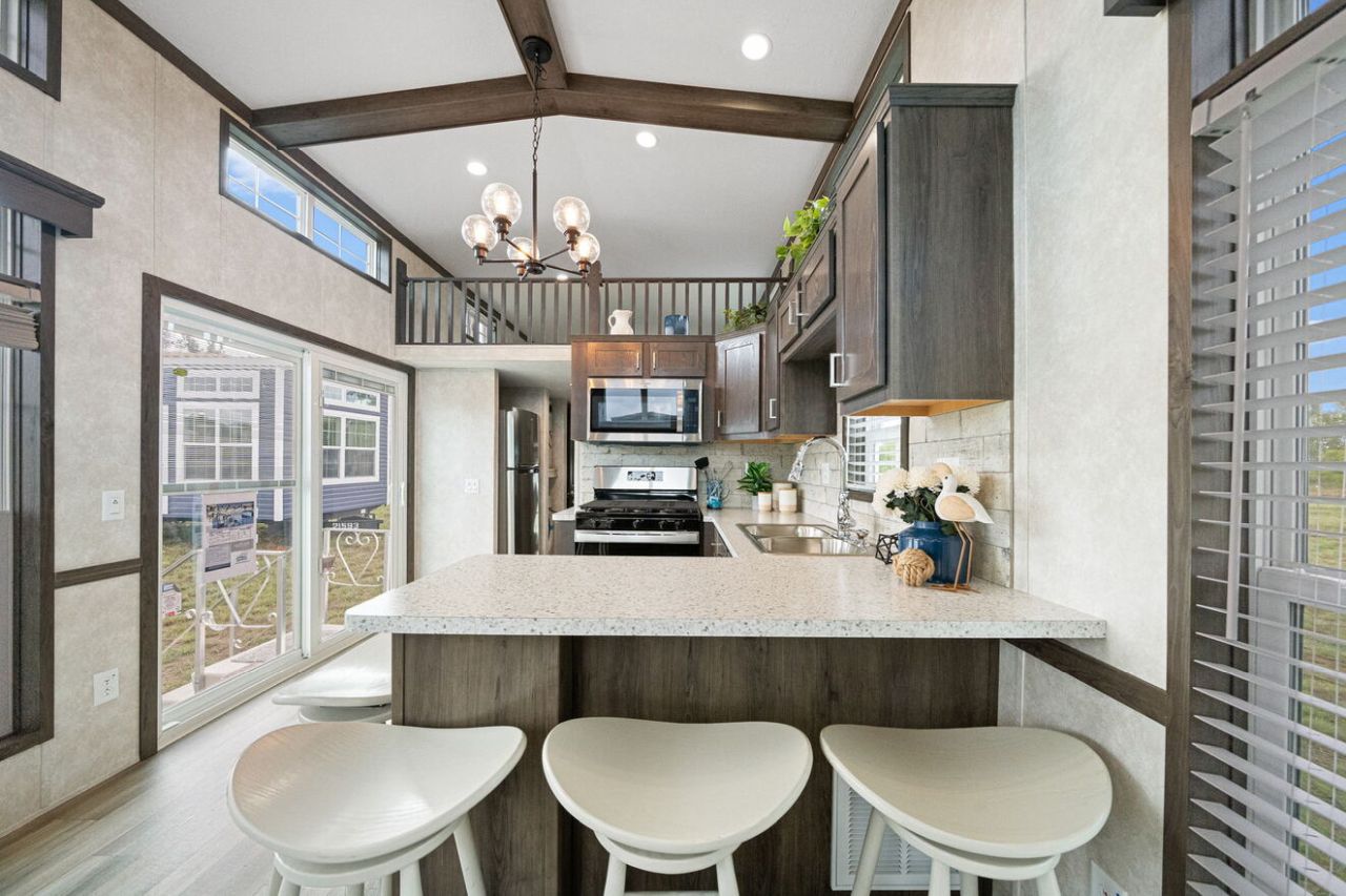 Timber Creek tiny house on wheels dining space