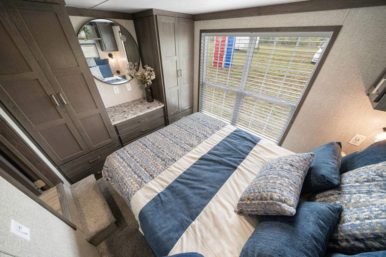 Timber Creek tiny house on wheels bed