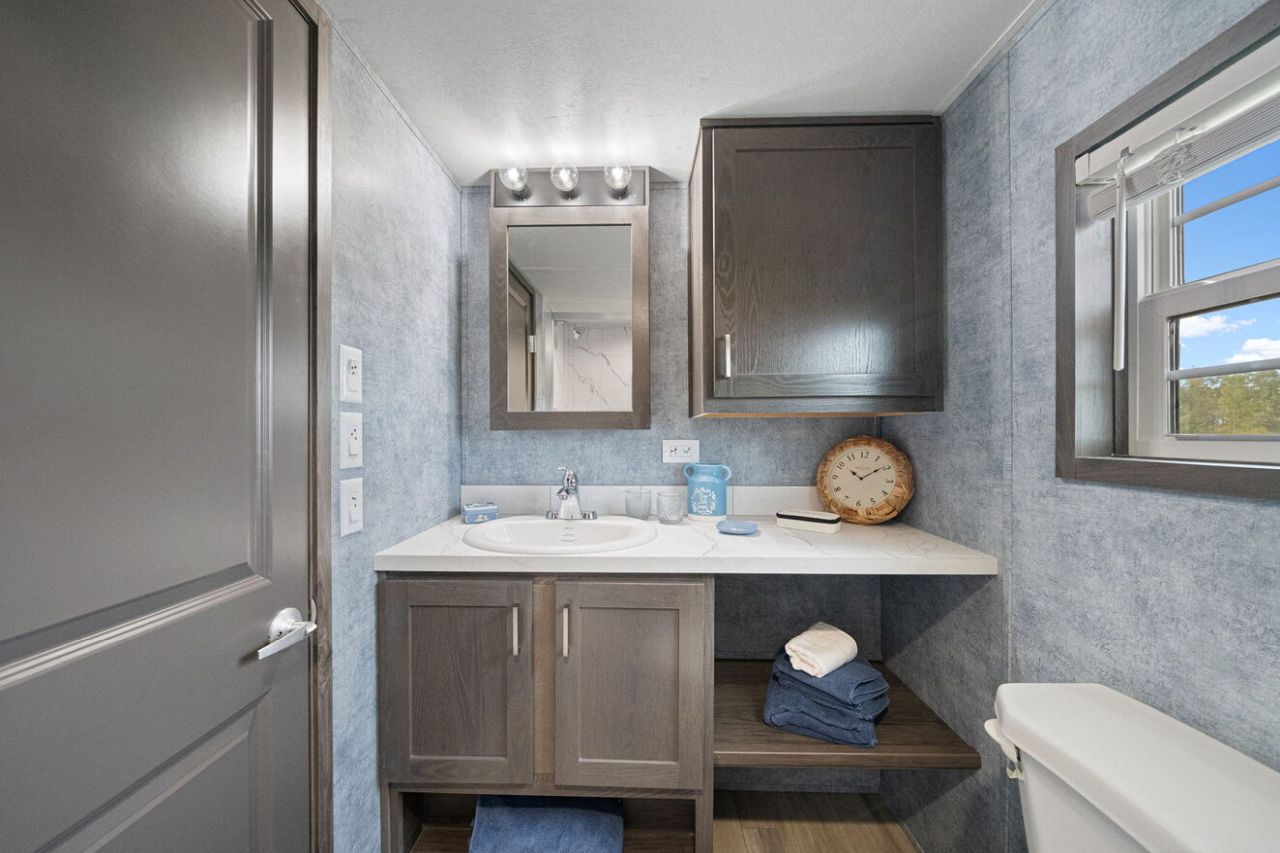 Timber Creek tiny house on wheels vanity