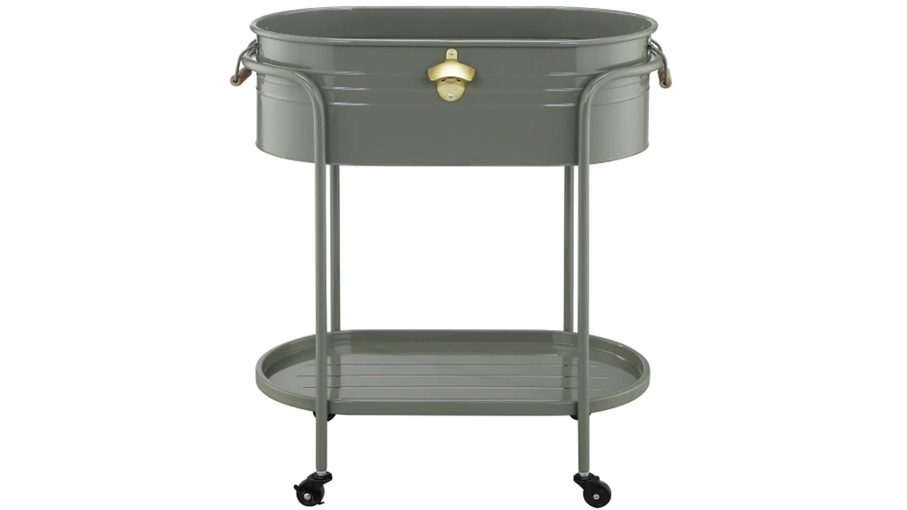 Tractor Supply Red Shed Ice Bucket Stand with Bottle Opener is Versatile