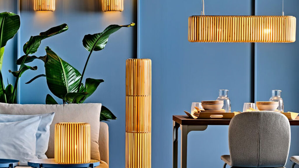 IKEA’s New Lighting Collection Turns Bamboo Into Indoor Sculptures IKEA VARPTROSS Lighting Collection