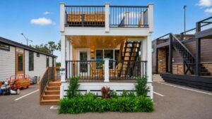 High-End Vista Tiny House Packs Front Porch, Two Bathrooms and Observation Deck Into 399 sq. ft. Vista tiny house by Cavco Ocala