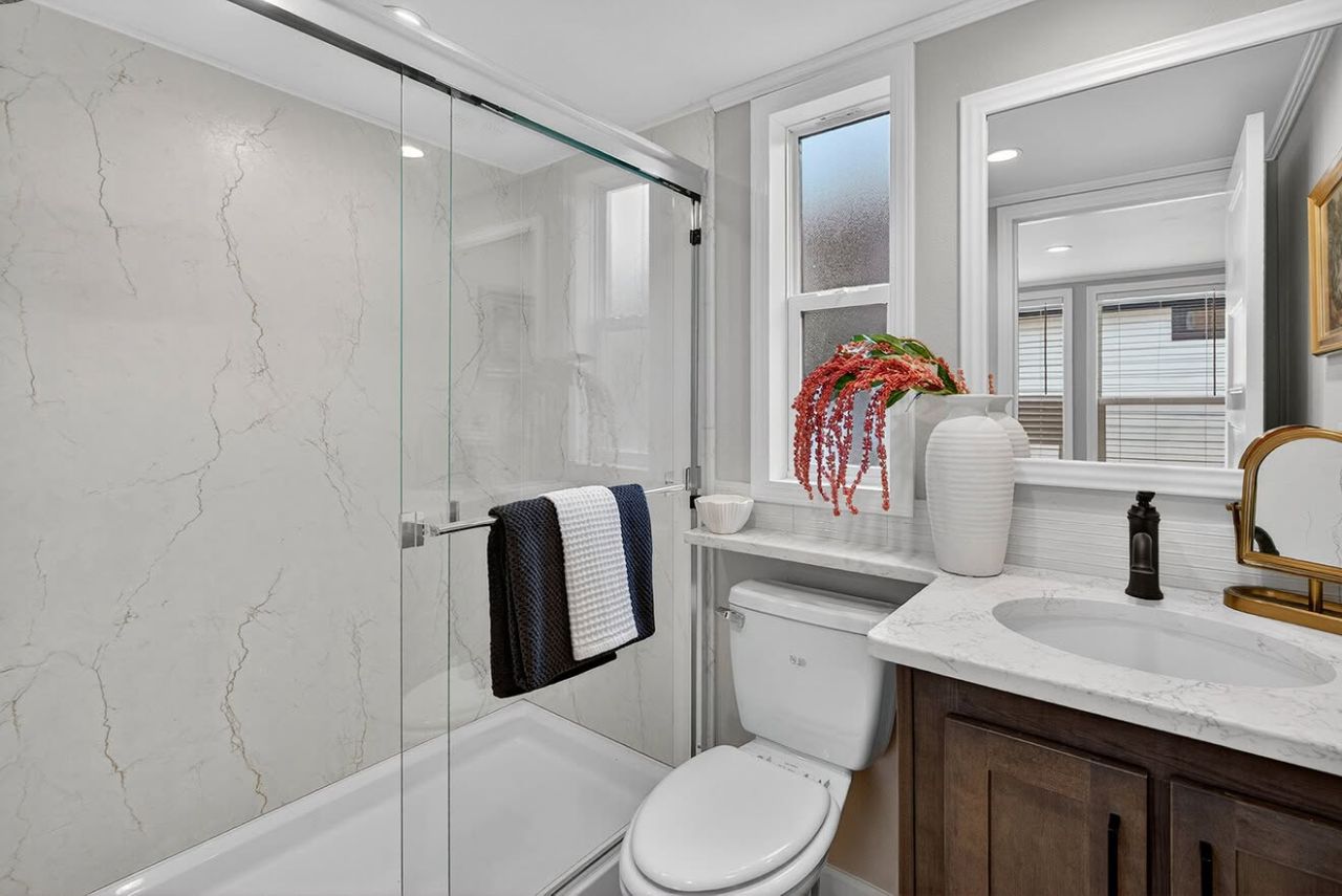 Bathroom of Vista tiny house by Cavco Ocala
