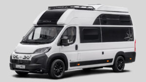 Westfalia Columbus Liner Luxury Camper Van Features Rooftop Terrace Accessed from Bedroom