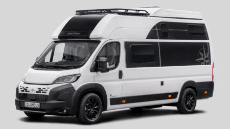 Westfalia Columbus Liner Luxury Camper Van Features Rooftop Terrace Accessed from Bedroom