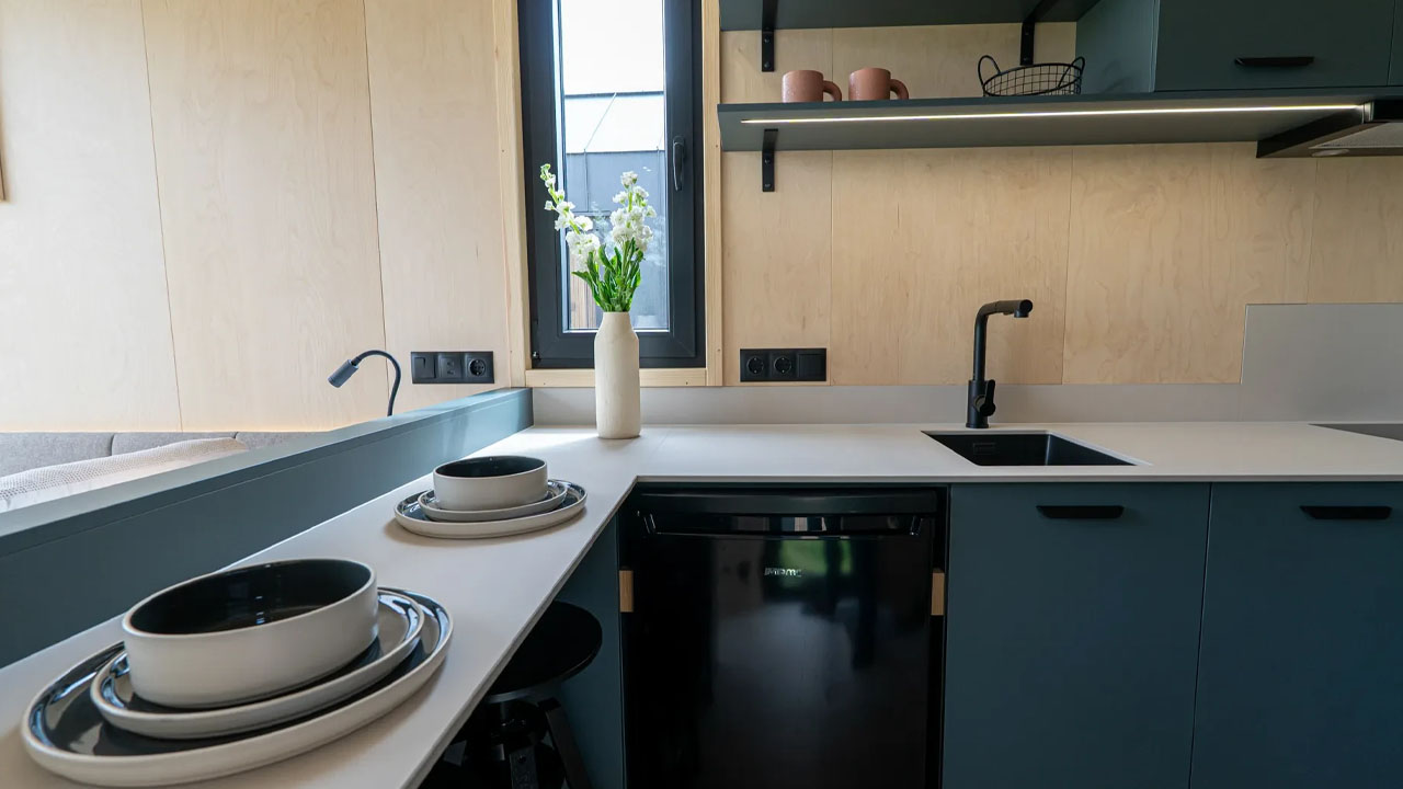 Wood Prestige Tiny House dining area