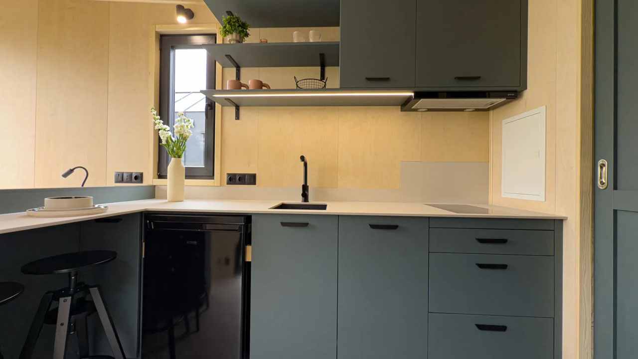 Wood Prestige Tiny House kitchen