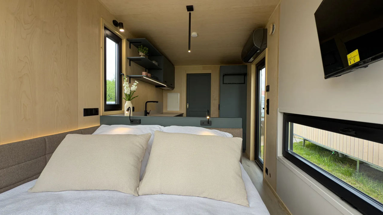 Wood Prestige Tiny House with open layout
