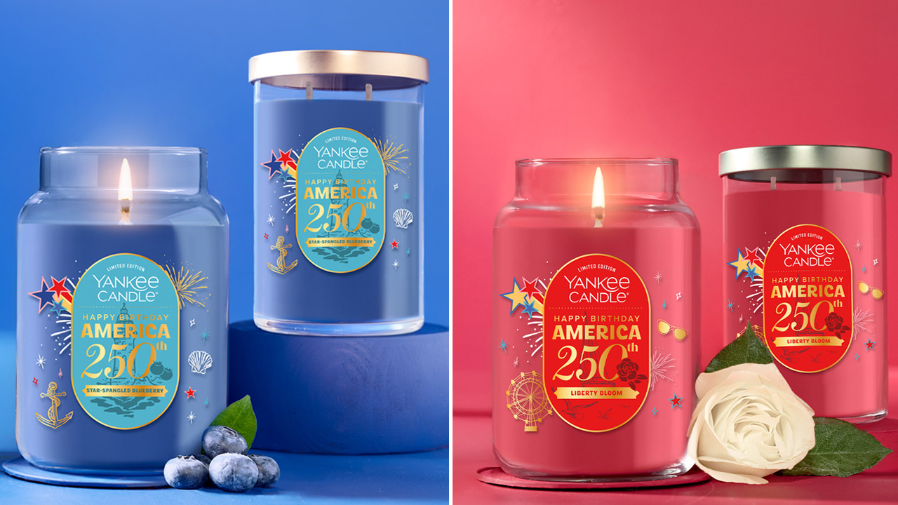 Yankee Candle Happy Birthday America collection for 2026 4th of July