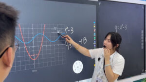 iFLYTEK’s New AI Blackboard Turns Math Equation Into Live Graph in Real Time iFLYTEK Tongchuang AI Blackboard